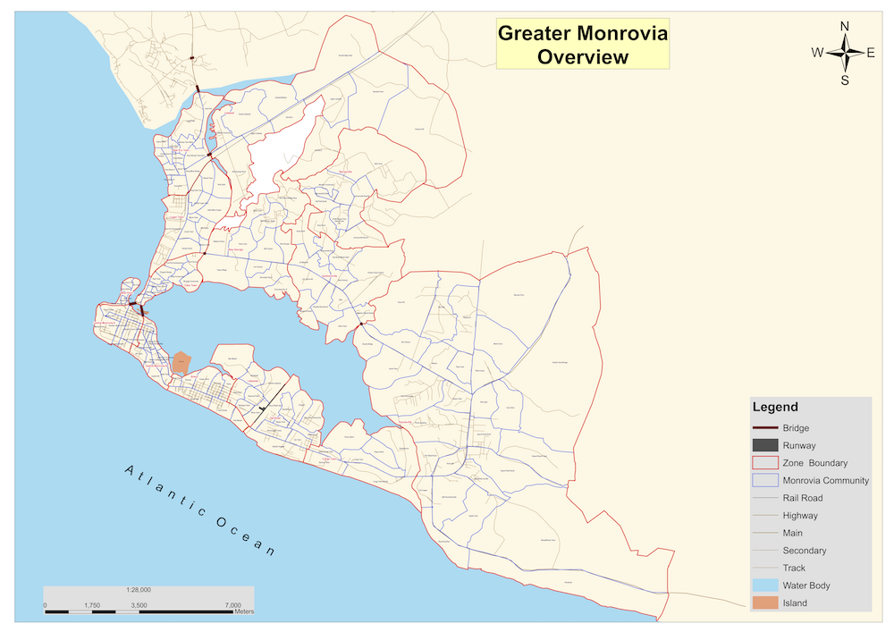 Map of Greater Monrovia