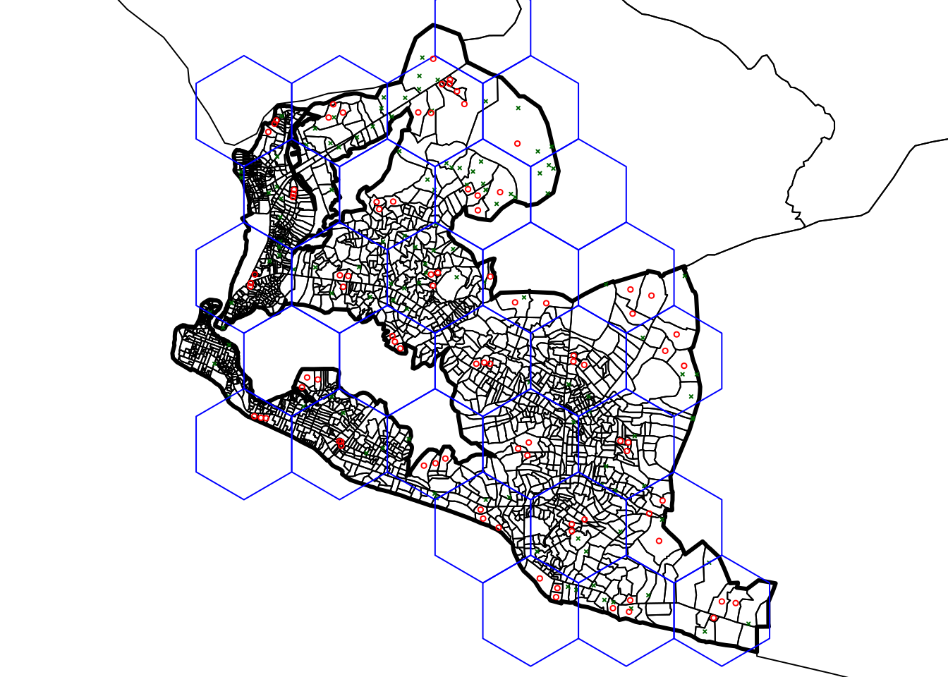 Selected sampling points in Greater Monrovia District